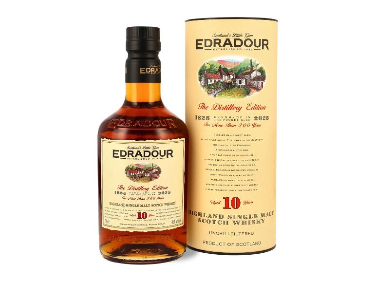 EDRADOUR Single Malt Scotch Whisky 10 Jahre Limited Edition mit Geschenkbox 46% Vol