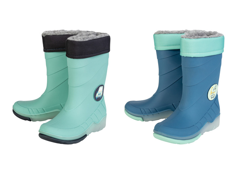 LUPILU® Kleinkinder Blinkregenstiefel mit weichem Warmfutter