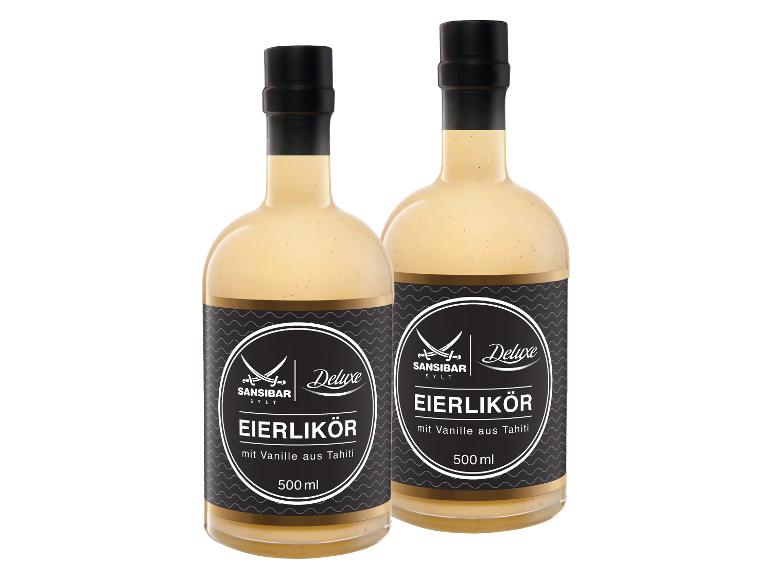 2 x 0,5-l-Flasche Spirituosenpaket Sansibar Deluxe Eierlikör 17% Vol
