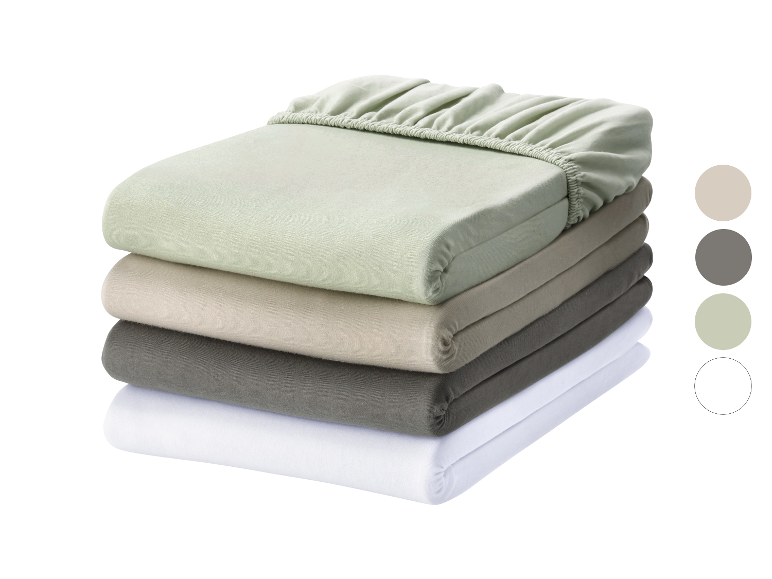 LIVARNO HOME Jersey Spannbettlaken, 90-100 x 200 cm