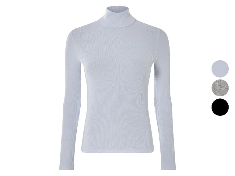 ESMARA® Damen Rollkragenshirt, in modischer Ripp-Qualität