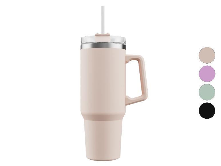 LIVARNO HOME Doppelwandiger Edelstahl-Becher mit Griff