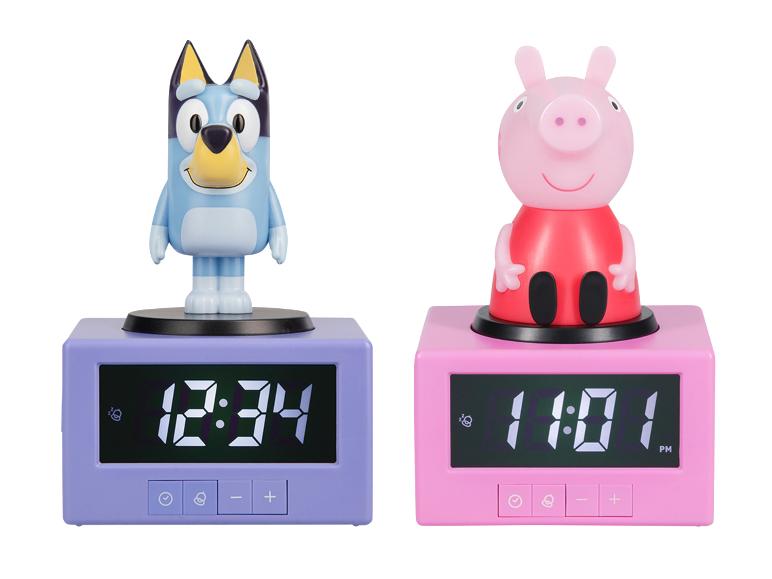 LIZENZ Bluey / Peppa Pig Wecker