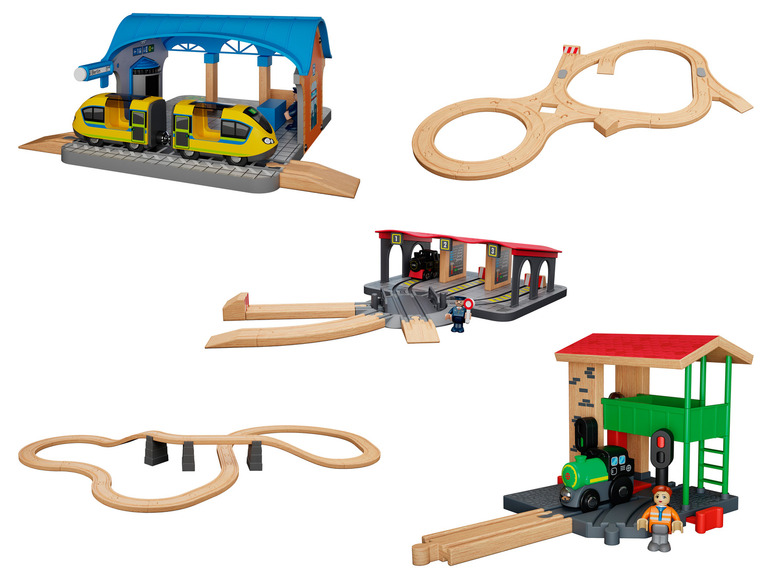 PLAYTIVE Lokschuppen \ Bahnhof \ Weichenhäuschen \ Verladestation