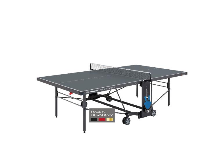 SCHILDKRÖT Tischtennisplatte PowerTec Outdoor, wetterfester, trendiges matt-schwarzes Design, klappbar