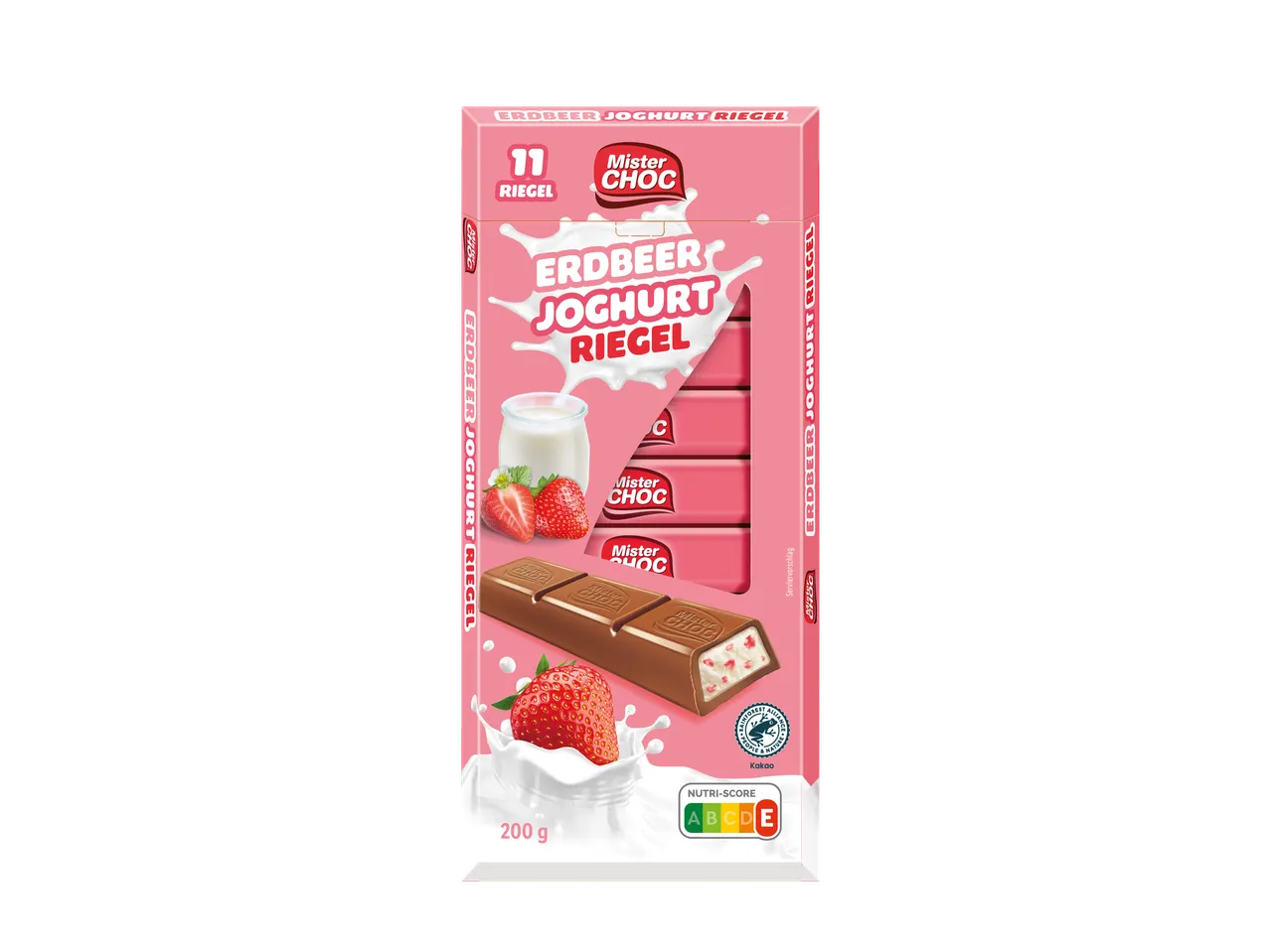 Mister Choc Erdbeer Joghurt Riegel