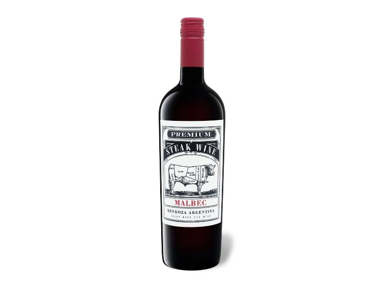 Premium Steak Wine Malbec Mendoza Argentinien trocken, Rotwein 2023