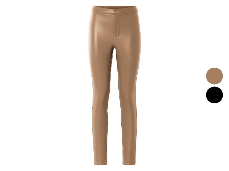 ESMARA® Damen Leder-Jeggings, Slim Fit, normale Leibhöhe
