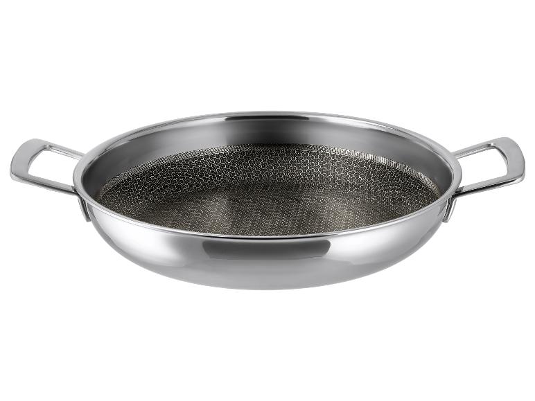 SILVERCREST® Premium-Edelstahl-Servierpfanne mit Wabenstruktur, Ø 28 cm